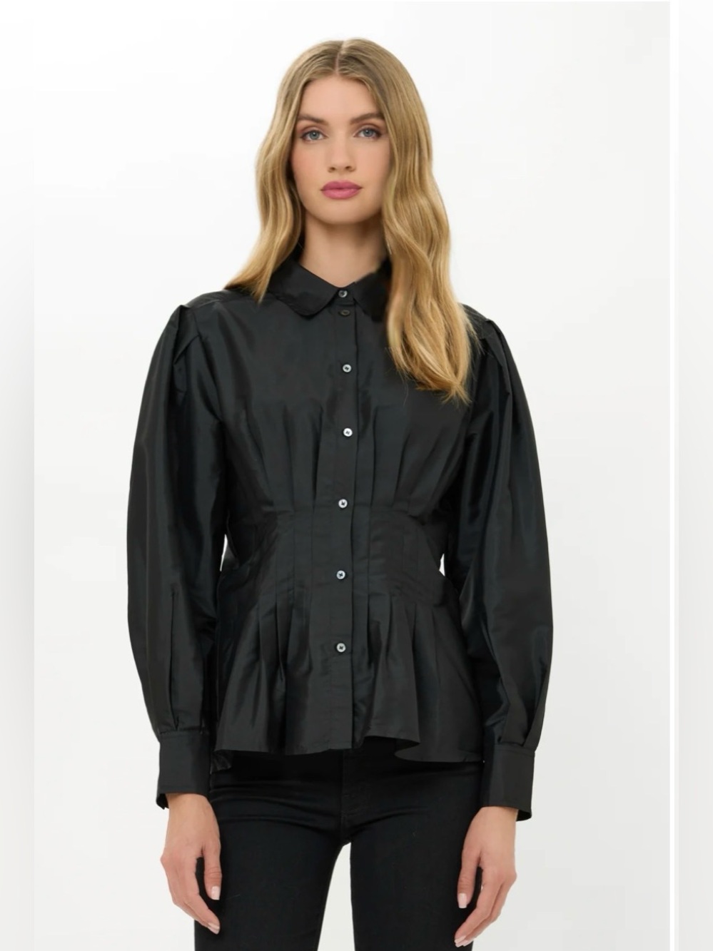 Oliphant Elizabeth Top Hepburn Midnight Peplum NEW NWT